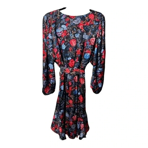 1242. CHLOE KRISTYN FALLON KNEE LENGTH DRESS SIZE 1X WITH TIE AROUND WAIST MINI - Picture 8 of 11